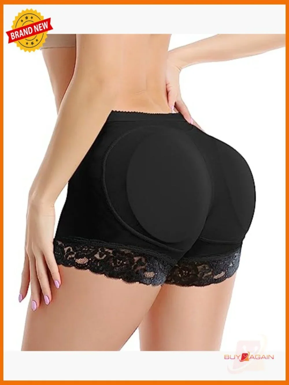 Butt Lifter Lace Padded Panties Shapewear High Rise Boyshort